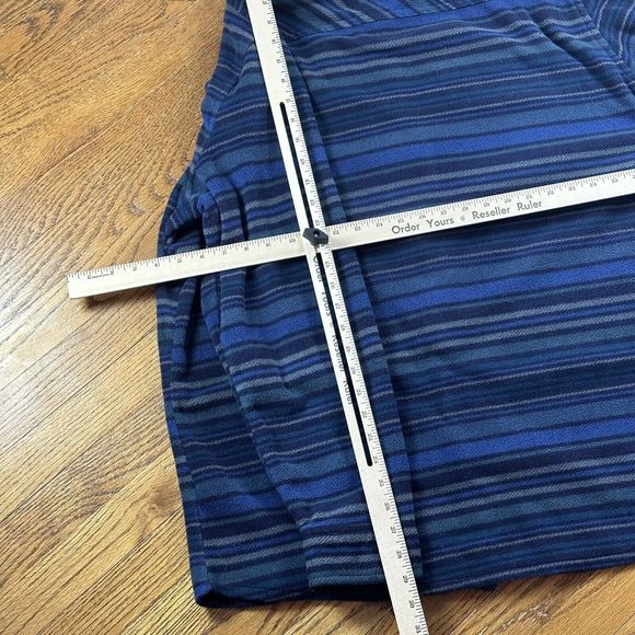 Eddie Bauer Shirt Adult XL Chamois Button Up Blue Outdoor Striped READ - Picture 11 of 11